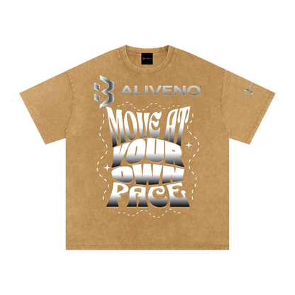 Snow Washed Oversized Cotton T-Shirt