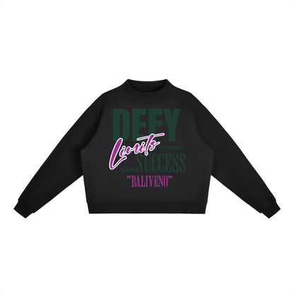 Essential Fleece Mock-Neck Crew Sweatshirt