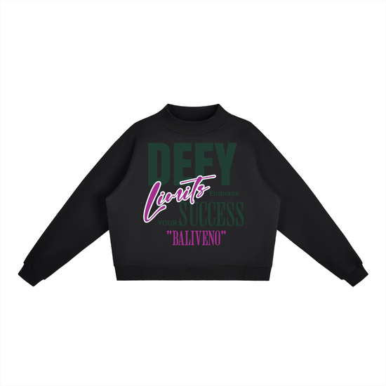 Essential Fleece Mock-Neck Crew Sweatshirt