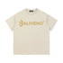 BALIVENO Vintage Wash Cotton T-Shirt in beige with logo, casual style for street, school, outdoor activities. 🌟👕