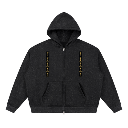 Unisex Sparkles Full Zip Boxy Hoodie