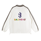 Contrast Striped Lapel Collar Sweatshirt
