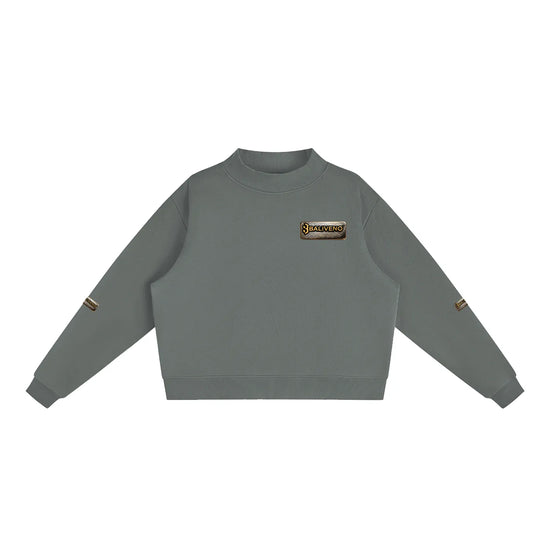 Baliveno Fleece Mock-Neck Crew Sweatshirt