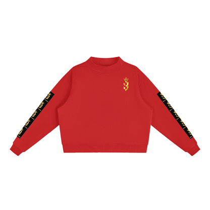 Baliveno Essential Fleece Mock-Neck Crew Sweatshirt