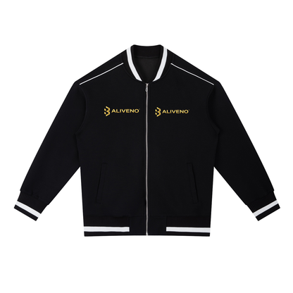 Contrast Piping Zip Bomber Jacket
