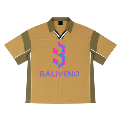 Baliveno Unisex Boxy Color Block Polo Shirt Cotton Everyday Casual Wear