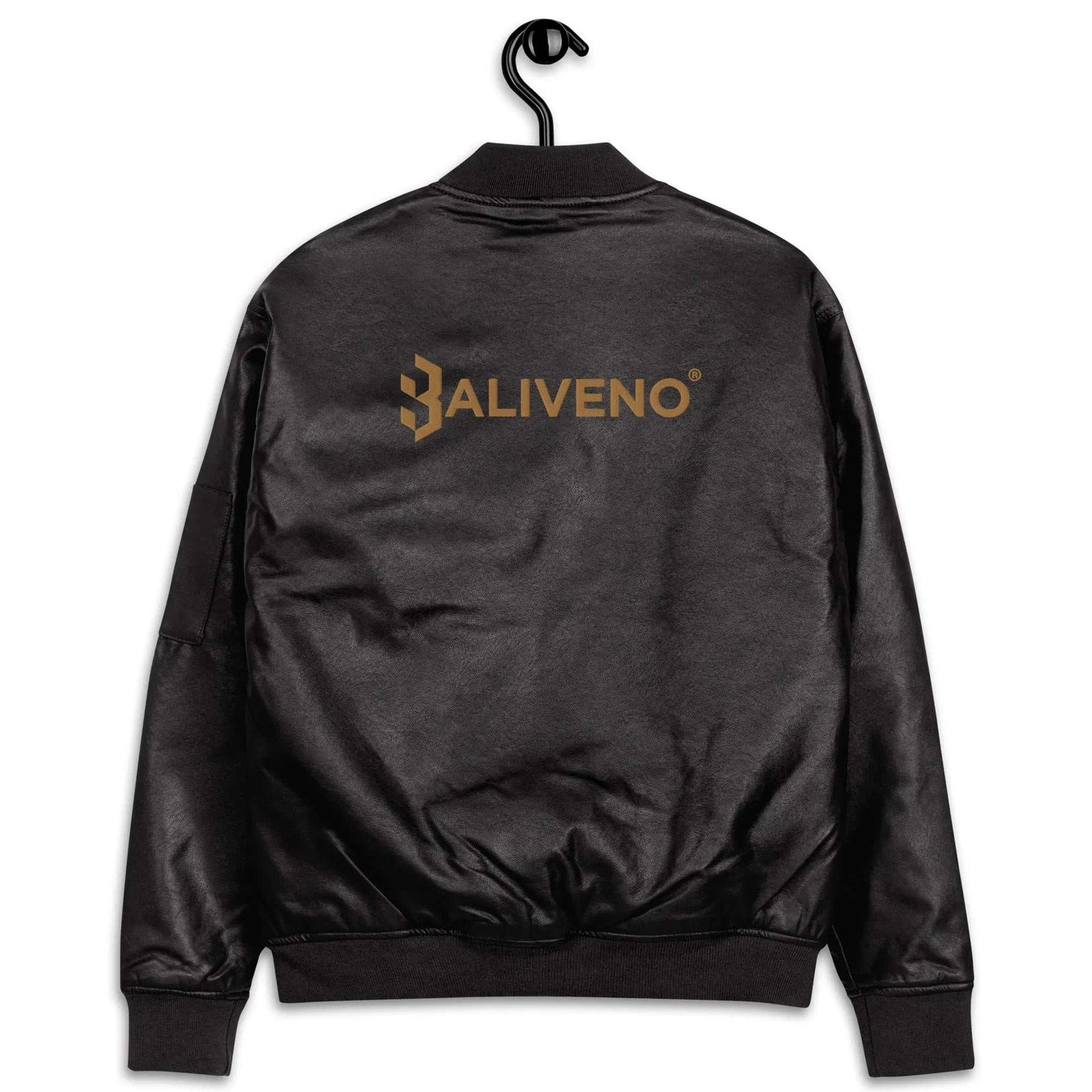 Leather Bomber JacketLeather Bomber JacketElevate your wardrobe with timeless style and sophistication with our Leather Bomber Jacket. Crafted from high-quality 100% PU leather, this classic piece is a must-[Bal]