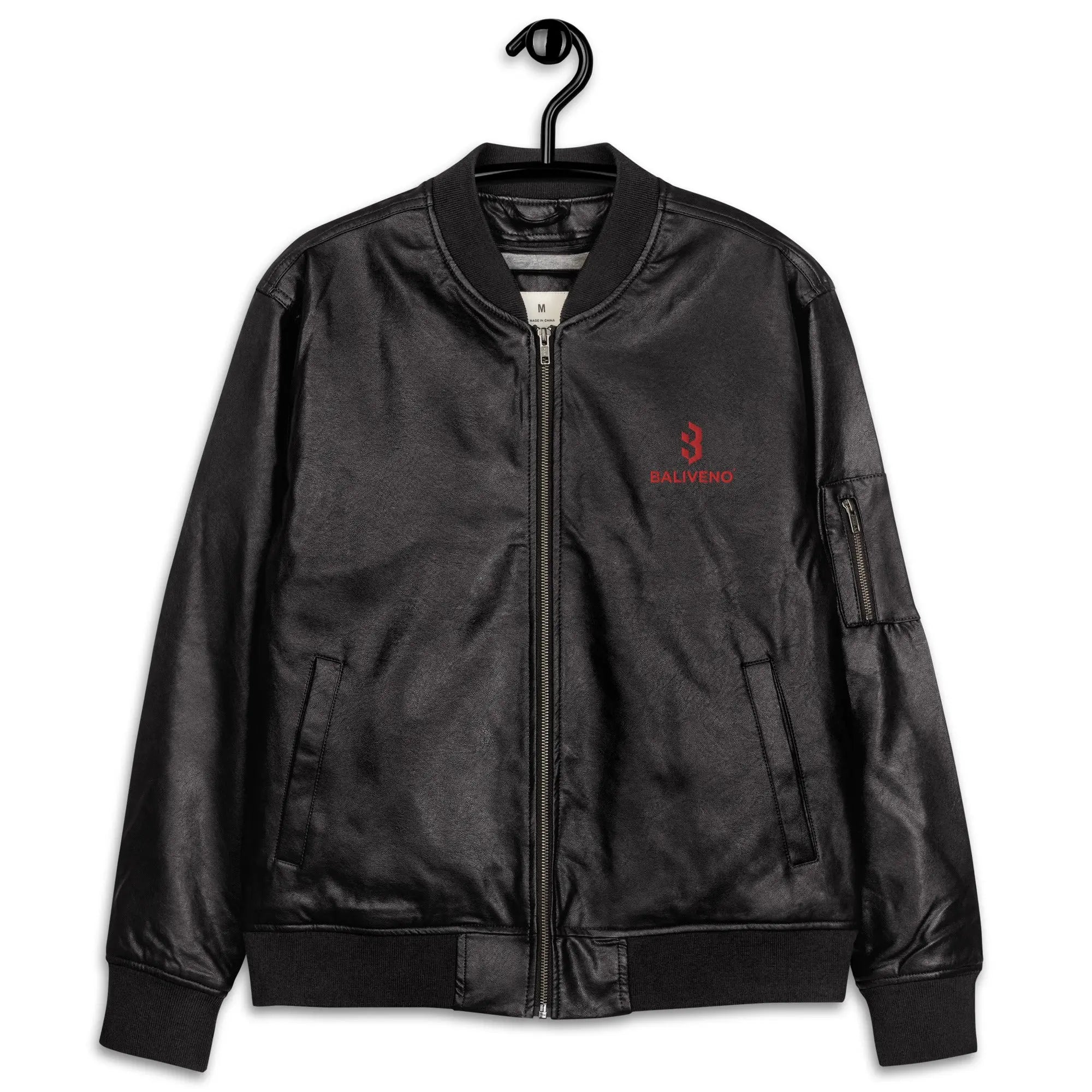 Leather Bomber Jacket - BALIVENO