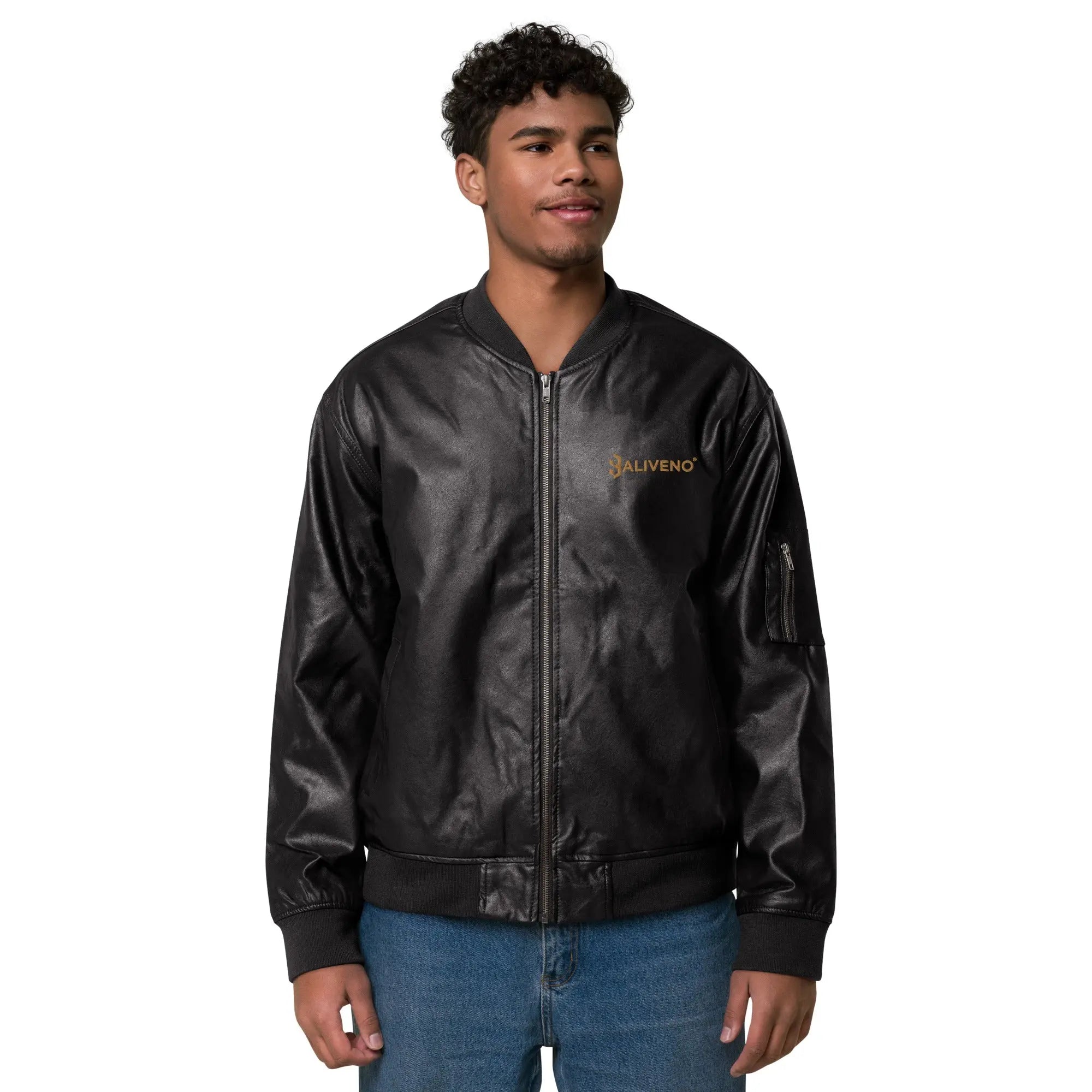 Baliveno Leather Bomber Jacket - BALIVENO