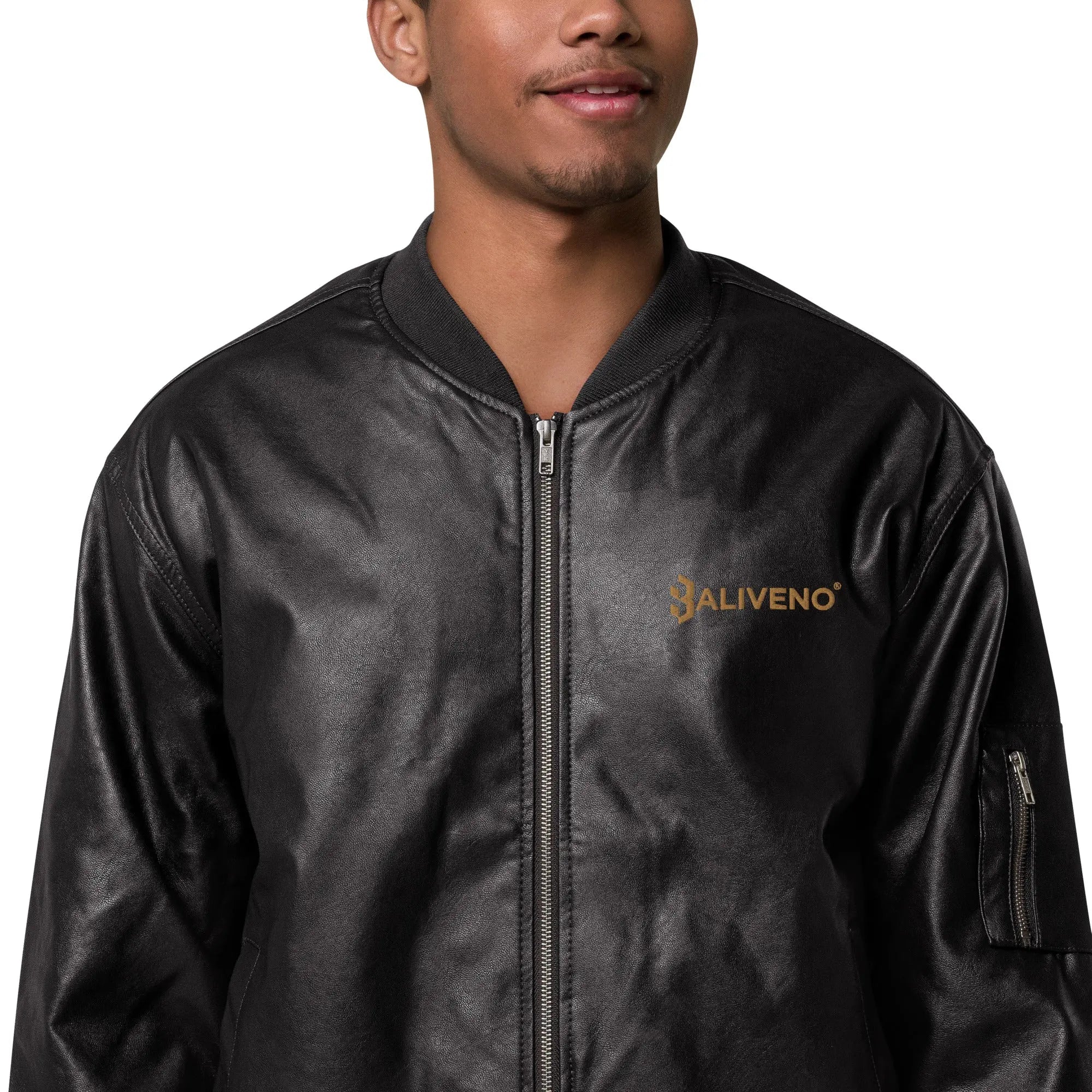 Baliveno Leather Bomber Jacket - BALIVENO