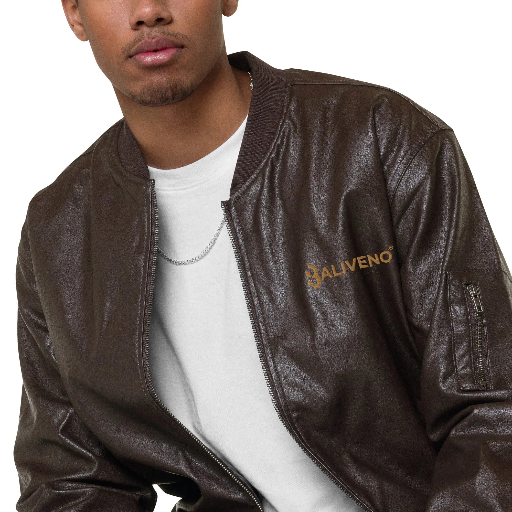 Baliveno Leather Bomber Jacket - BALIVENO