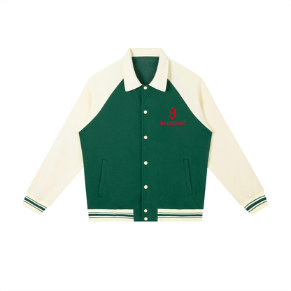 Baliveno Contrast Raglan Sleeve Baseball Jacket