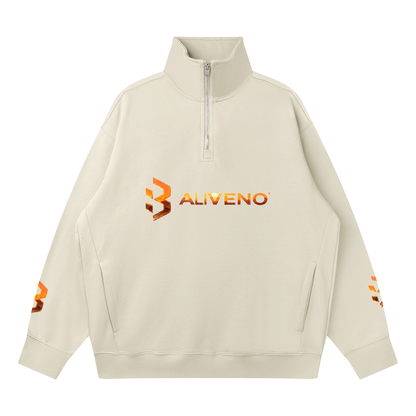 BALIVENO Quarter-Zip Drop-Shoulder Sweatshirt — Studio 01