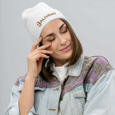 Baliveno Embroidered BeanieBaliveno Embroidered BeanieStay warm and stylish all winter in the Baliveno Cotton Blend Embroidered Knit Beanie. This soft stretchy hat features an eye-catching embroidered design and form-fi[Bal]