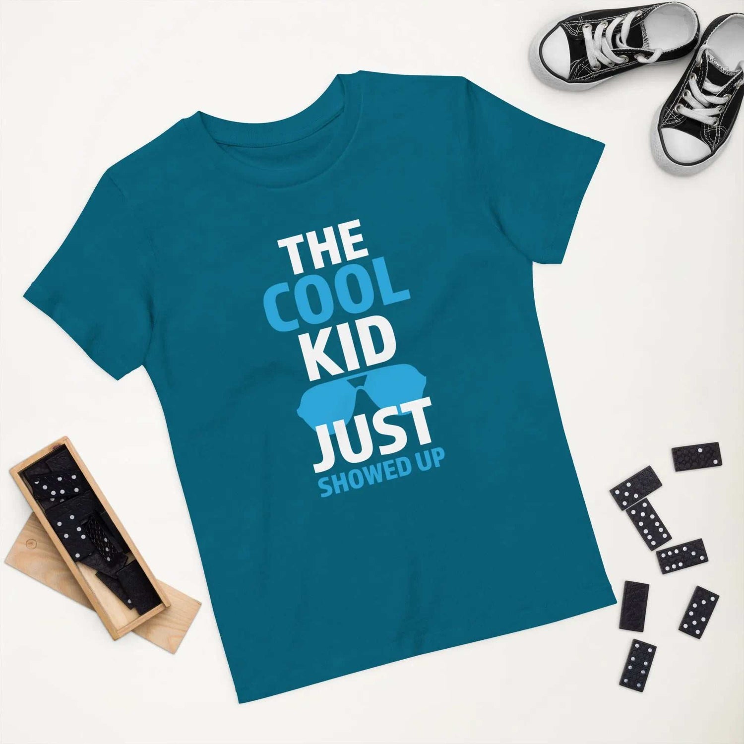 Cool Kid JustThe Cool Kid Just Showed Up T-shirtIntroducing "The Cool Kid Just Showed Up" T-shirt – the perfect blend of style, comfort, and sustainability for your little trendsetter! Crafted from 100% organic ri[Bal]