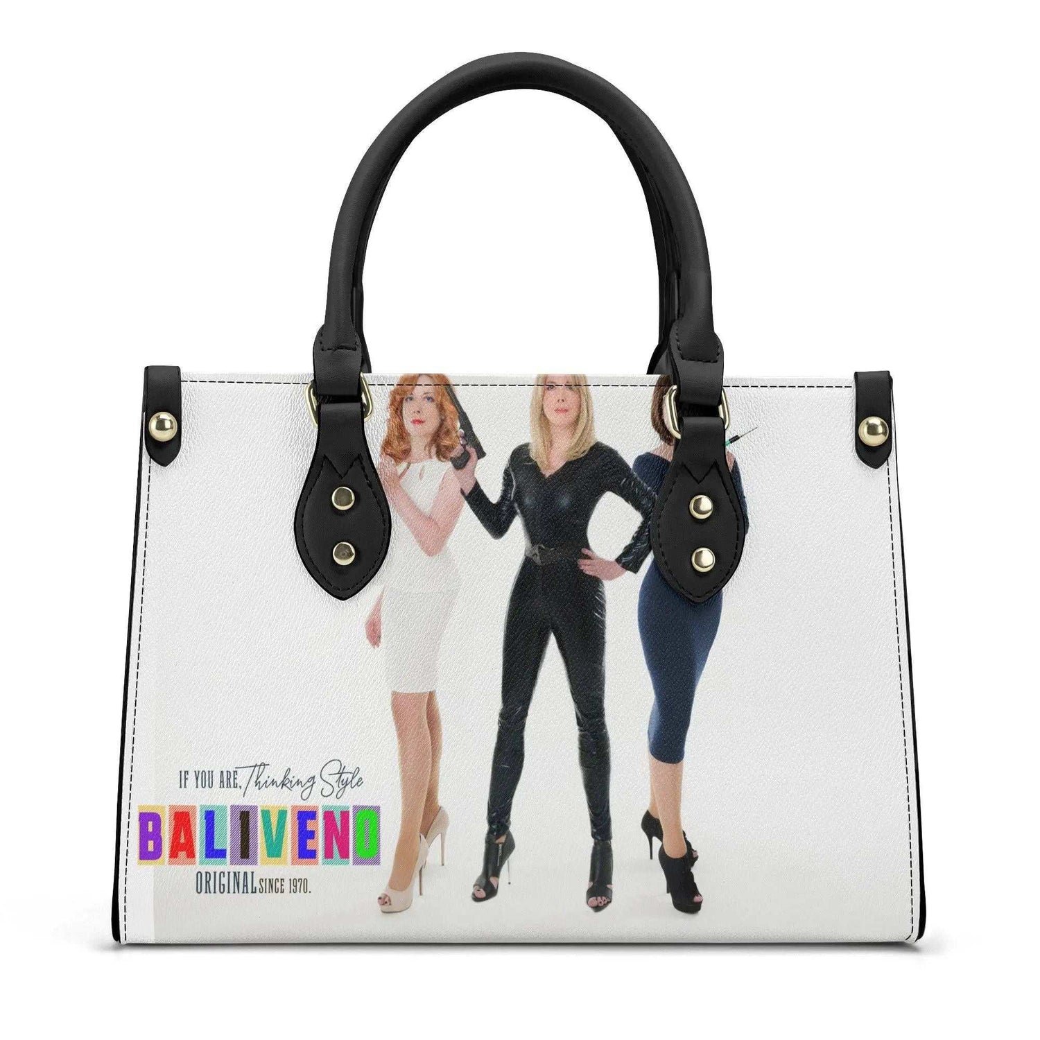 Baliveno Luxury leather HandbagBaliveno Luxury leather HandbagCrafted with quality vegan PU leather, this printed tote boasts a structured silhouette with dual top handles for a balanced, hands-free carry. A top zipper closure [Bal]