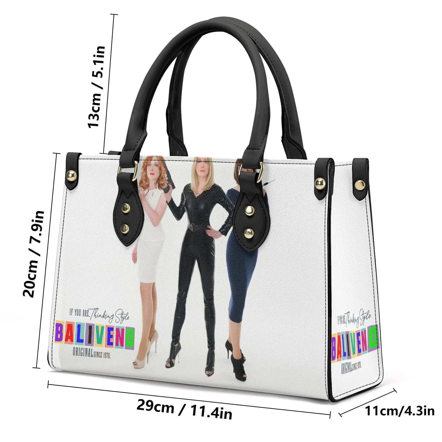 Baliveno Luxury leather HandbagBaliveno Luxury leather HandbagCrafted with quality vegan PU leather, this printed tote boasts a structured silhouette with dual top handles for a balanced, hands-free carry. A top zipper closure [Bal]