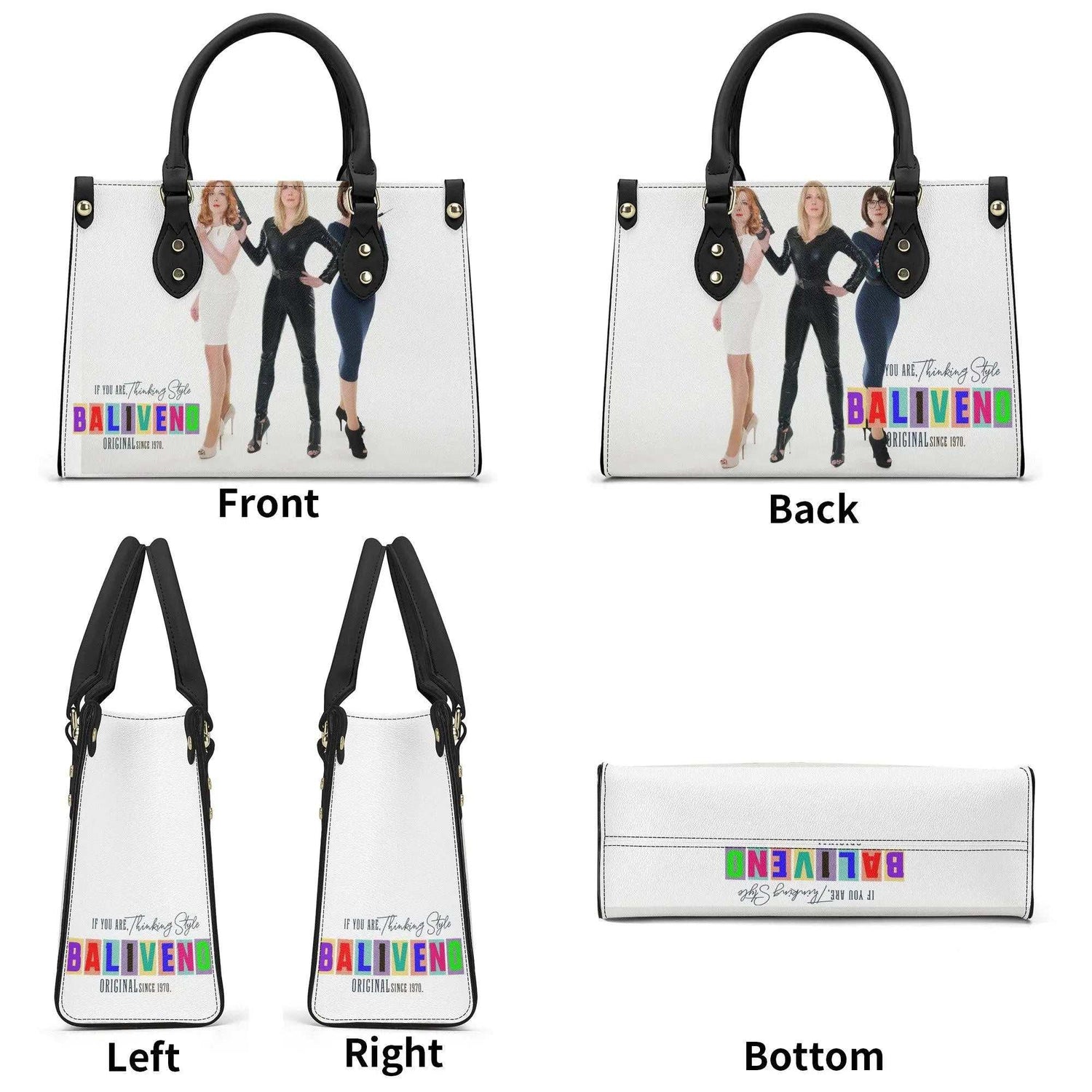 Baliveno Luxury leather HandbagBaliveno Luxury leather HandbagCrafted with quality vegan PU leather, this printed tote boasts a structured silhouette with dual top handles for a balanced, hands-free carry. A top zipper closure [Bal]