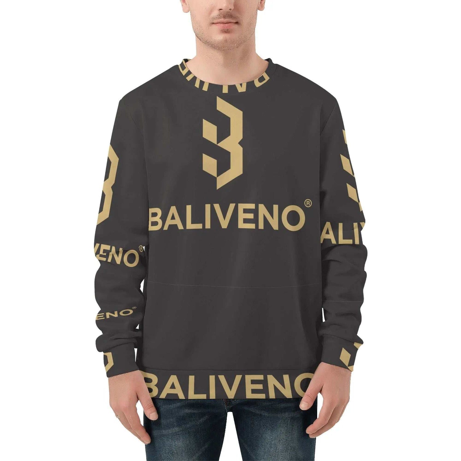 Baliveno MensBaliveno Mens All Over Print Crew Neck SweatshirtMake a bold statement in the stylish Baliveno Men&