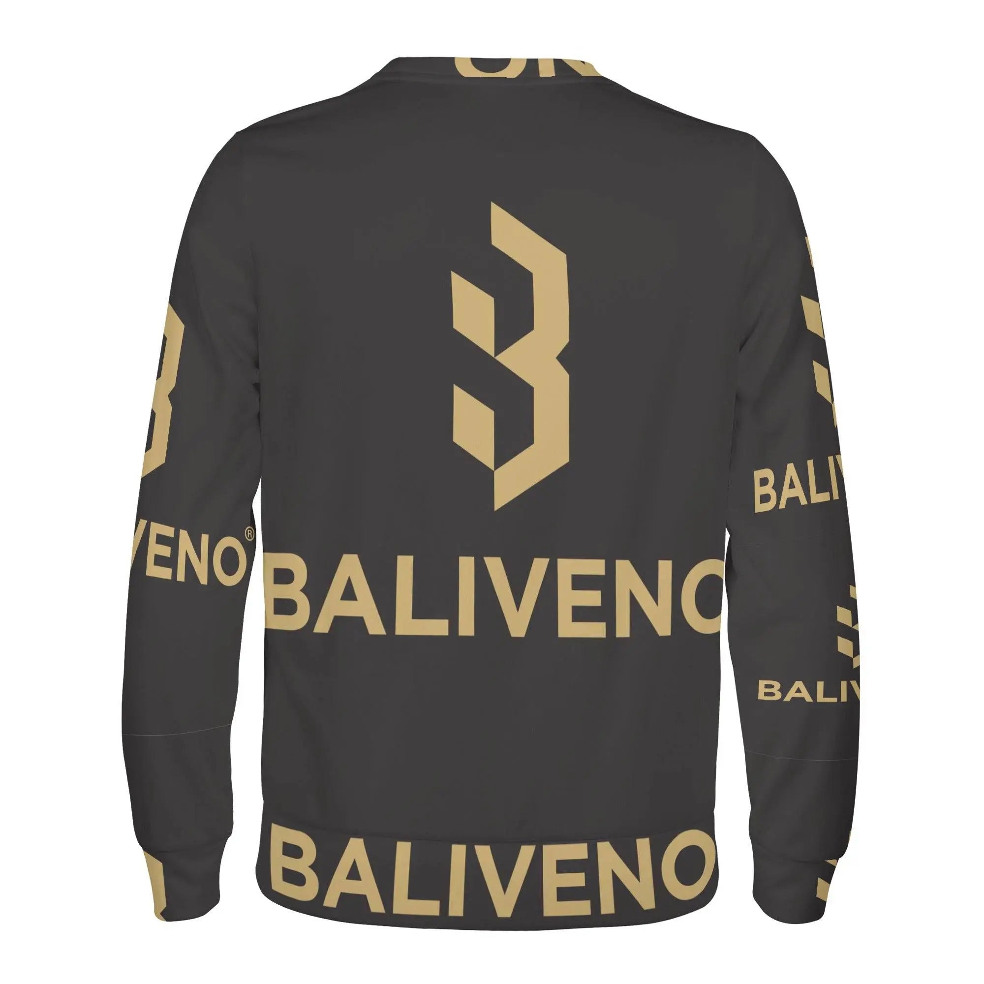 Baliveno Mens All Over Print Crew Neck Sweatshirt - BALIVENO