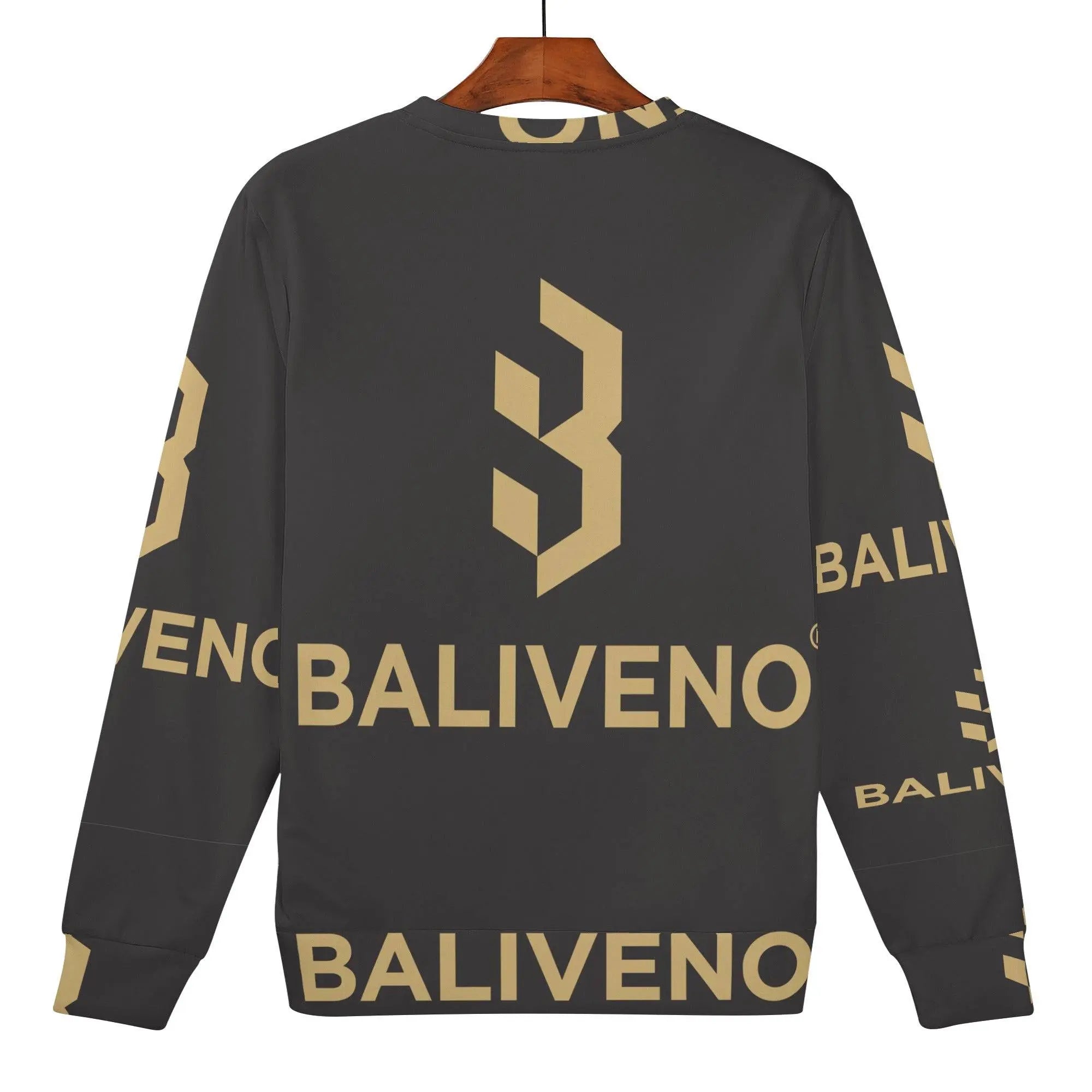 Baliveno Mens All Over Print Crew Neck Sweatshirt - BALIVENO