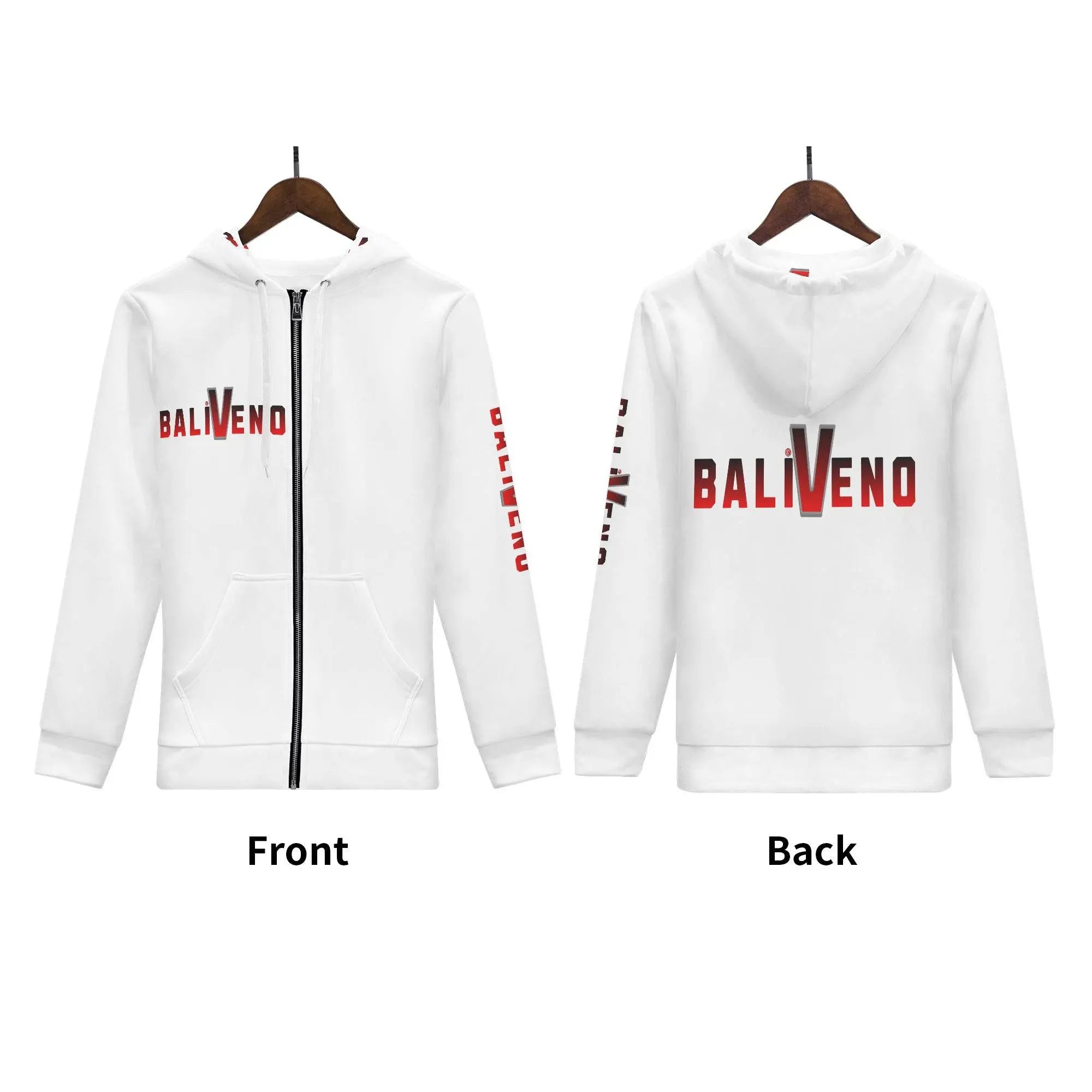 Mens All Over Print Classic Zip Hoodie - BALIVENO