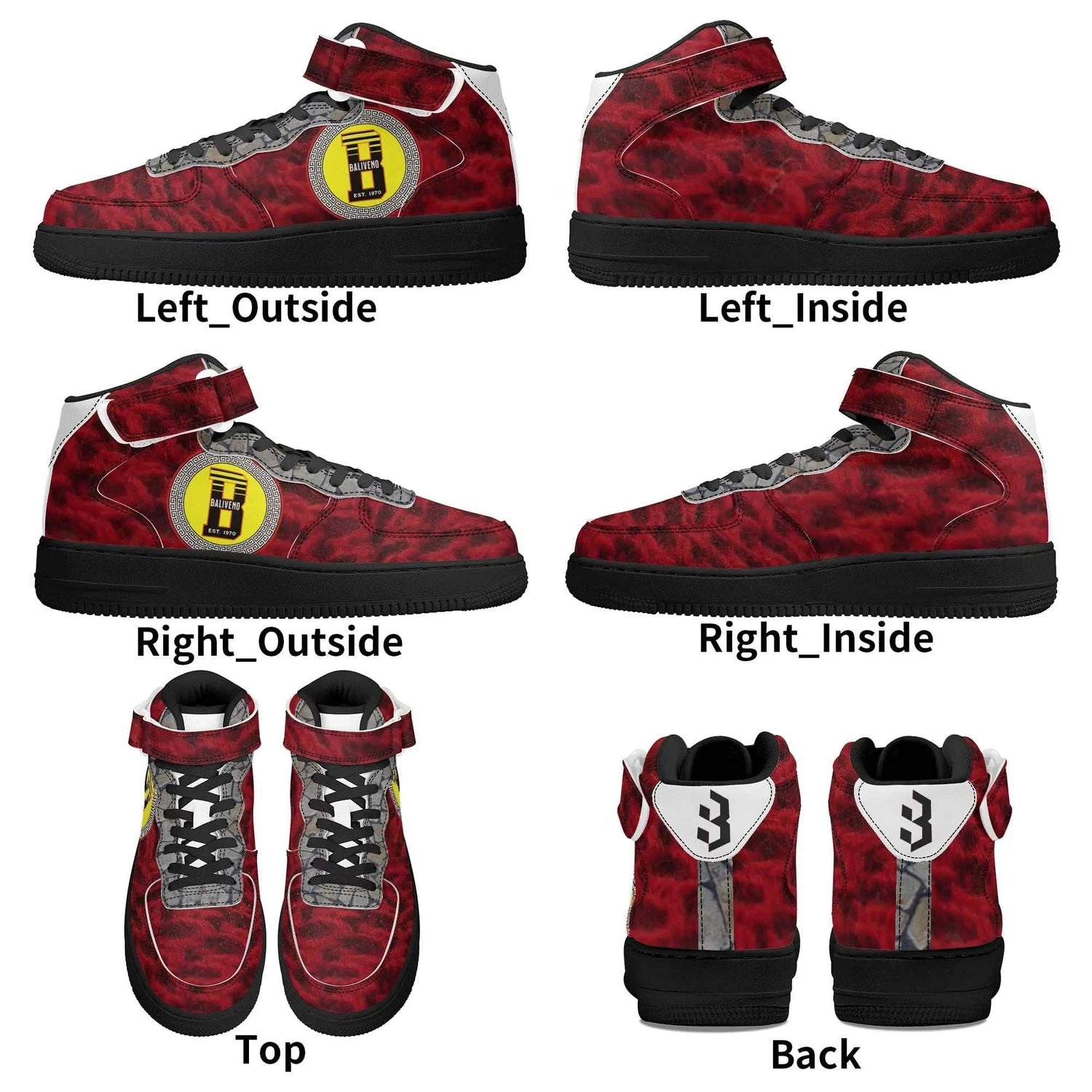 Baliveno MensBaliveno Mens High Top Leather SneakersElevate your footwear game with the Baliveno Men&