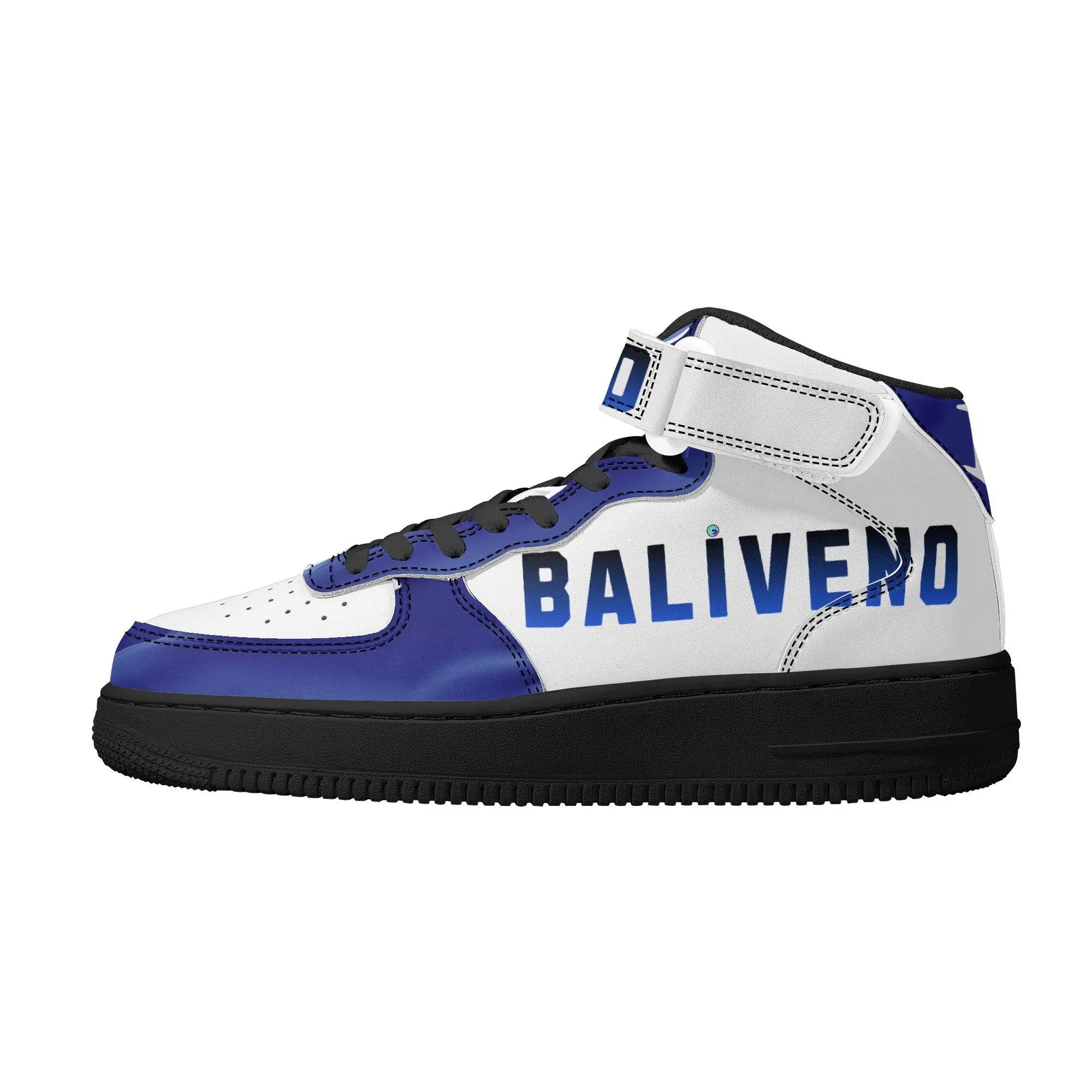 Baliveno Mens luxury High Top Leather Sneakers - BALIVENO