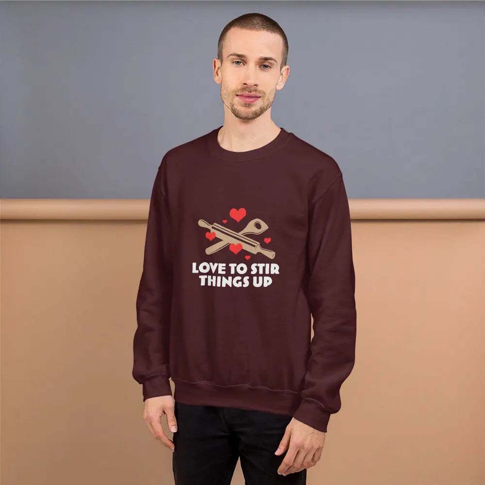 Love To StirLove To Stir Things Up SweatshirtEmbrace your unique style with our Love To Stir Things Up Sweatshirt, a sturdy and warm essential designed to keep you cozy during the colder months. Crafted with ca[Bal]