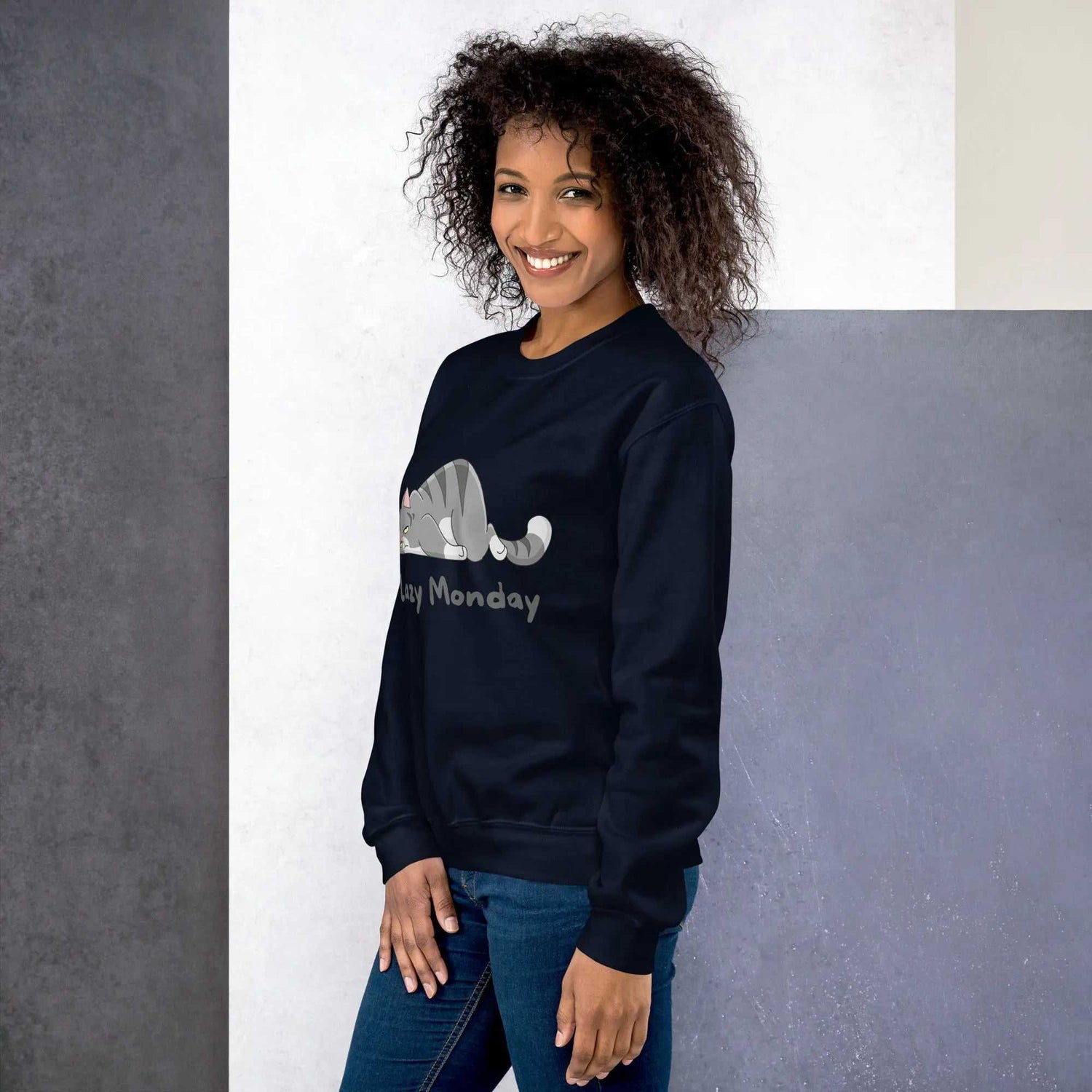Lazy Monday SweatshirtLazy Monday SweatshirtEmbrace the comfort and warmth of our Lazy Monday Sweatshirt, the perfect companion for those cozy, relaxed days. Crafted to keep you snug and stylish during the col[Bal]