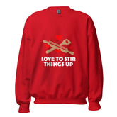 Love To StirLove To Stir Things Up SweatshirtEmbrace your unique style with our Love To Stir Things Up Sweatshirt, a sturdy and warm essential designed to keep you cozy during the colder months. Crafted with ca[Bal]