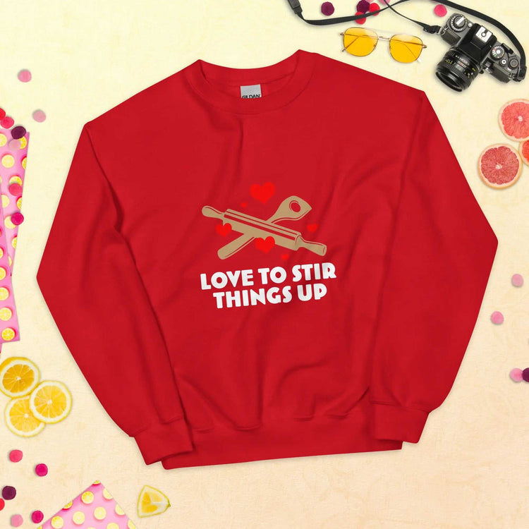 Love To StirLove To Stir Things Up SweatshirtEmbrace your unique style with our Love To Stir Things Up Sweatshirt, a sturdy and warm essential designed to keep you cozy during the colder months. Crafted with ca[Bal]