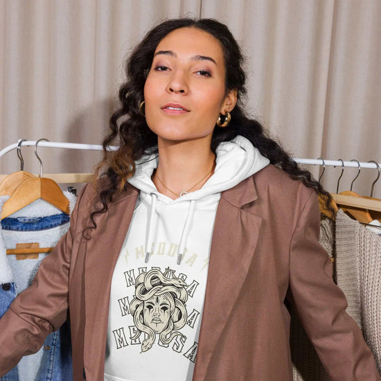 Medusa Baliveno HoodieMedusa Baliveno HoodieEmbrace style without sacrificing comfort with our Medusa Baliveno Hoodie. Crafted for those who appreciate both fashion and coziness, this super-soft unisex eco rag[Bal]