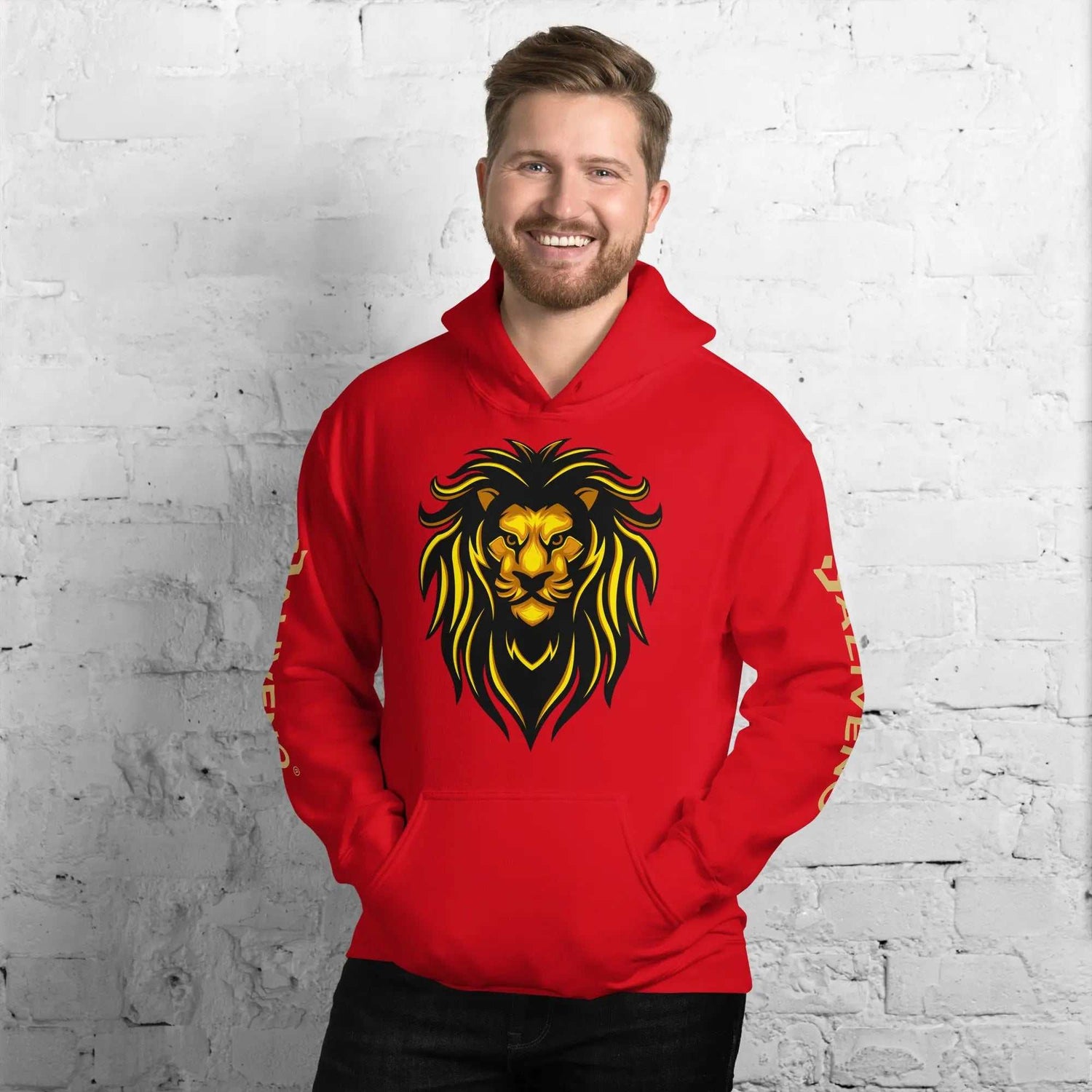 Baliveno Lion HoodieBaliveno Lion HoodieStay cozy and stylish with the ultra-soft Baliveno Lion Graphic Printed Lightweight Pullover Hoodie Sweatshirt. This casual pullover features an eye-catching lion gr[Bal]