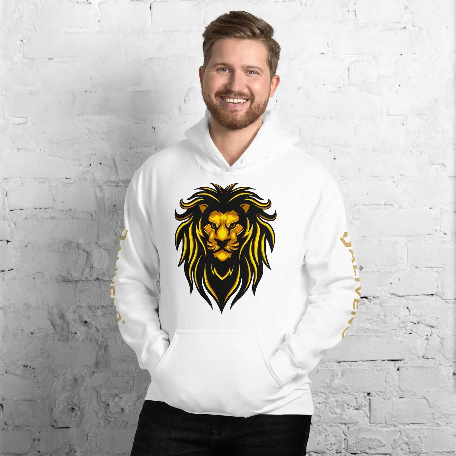 Baliveno Lion HoodieBaliveno Lion HoodieStay cozy and stylish with the ultra-soft Baliveno Lion Graphic Printed Lightweight Pullover Hoodie Sweatshirt. This casual pullover features an eye-catching lion gr[Bal]