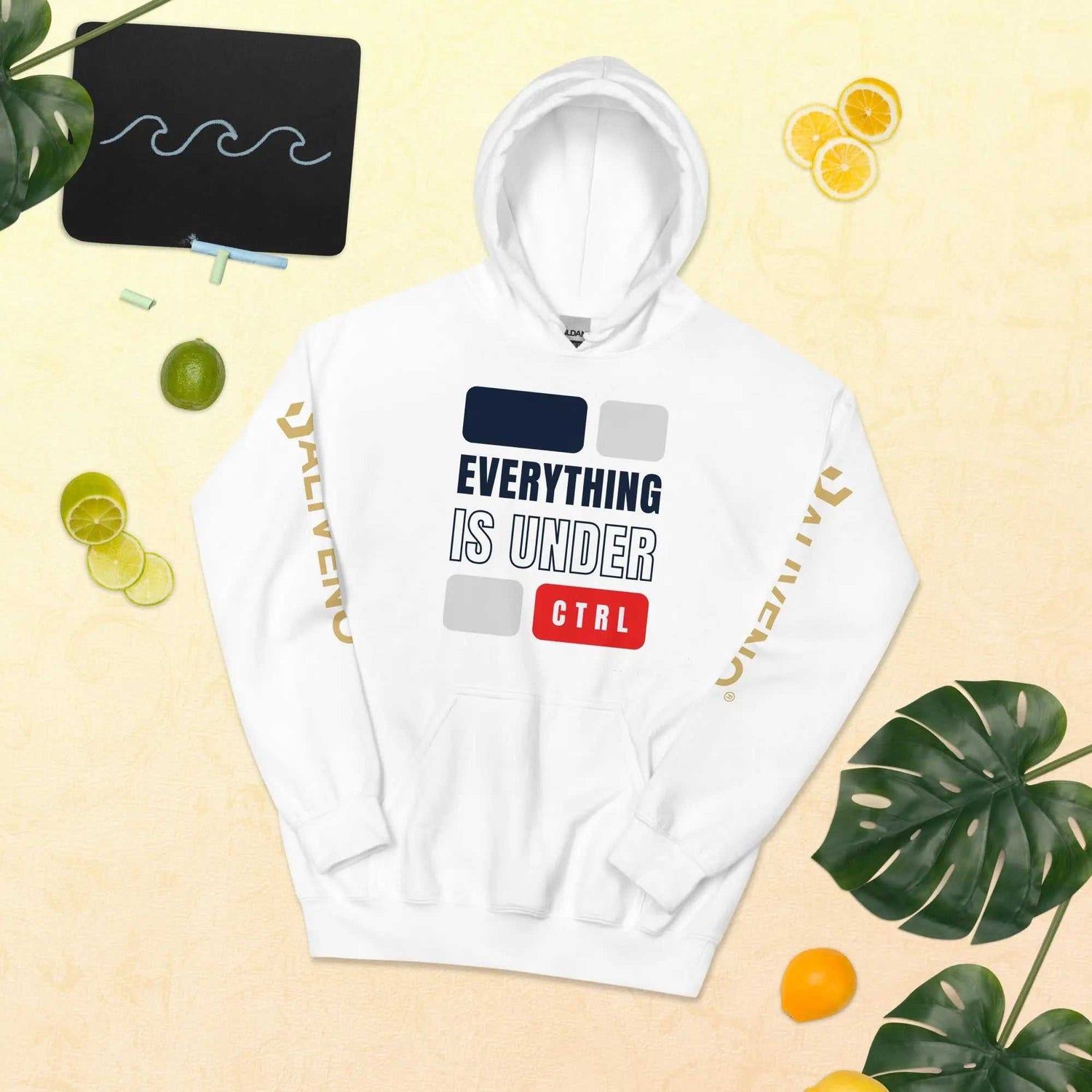 Everything Is Under CTRLEverything Is Under CTRL HoodieStay cozy and show off your relaxed attitude in the ultra-soft "Everything Is Under CTRL" Graphic Print Lightweight Pullover Hoodie. This casual pullover features a [Bal]