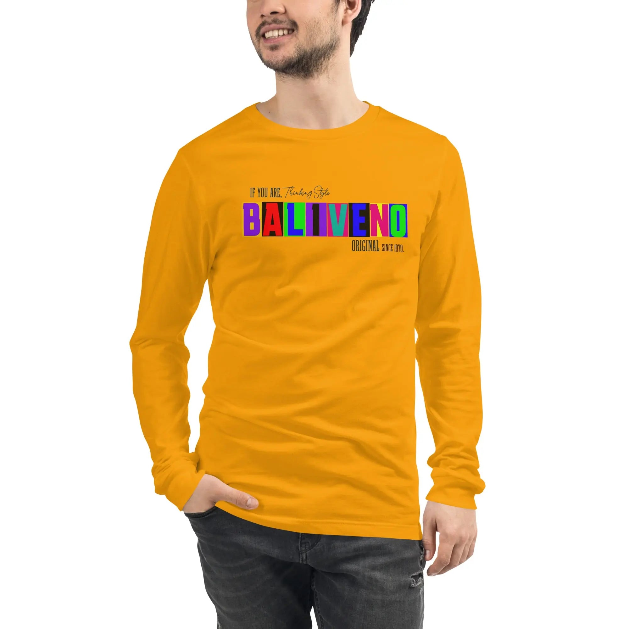 Baliveno Unisex Long Sleeve Tee, Unisex Printed T-shirt, Baliveno Fashion, Cotton T-shirt, - BALIVENO FASHION HOUSE LTD