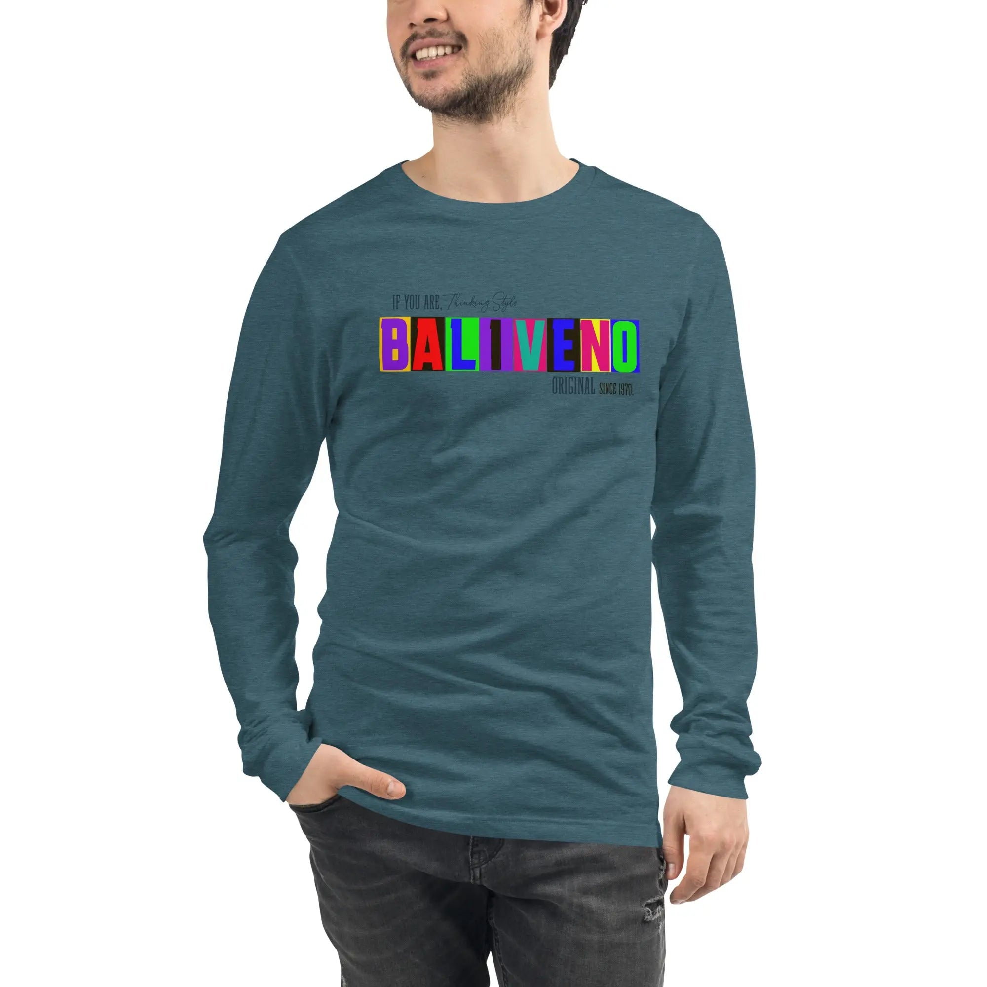 Baliveno Unisex Long Sleeve Tee, Unisex Printed T-shirt, Baliveno Fashion, Cotton T-shirt, - BALIVENO FASHION HOUSE LTD