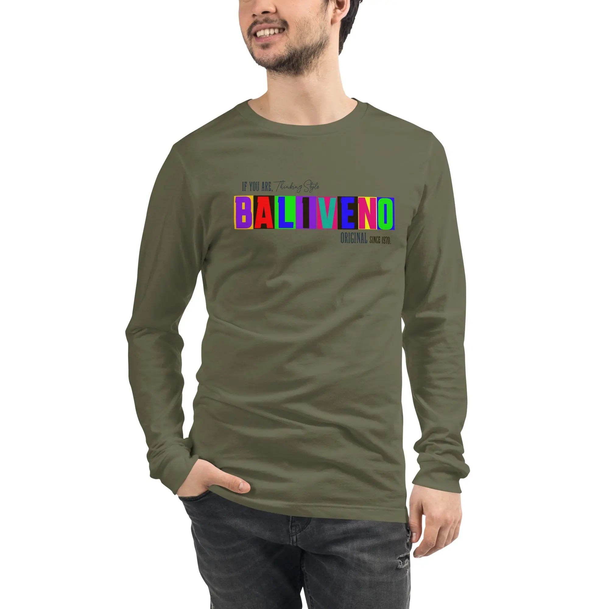 Baliveno Unisex Long Sleeve Tee, Unisex Printed T-shirt, Baliveno Fashion, Cotton T-shirt, - BALIVENO FASHION HOUSE LTD