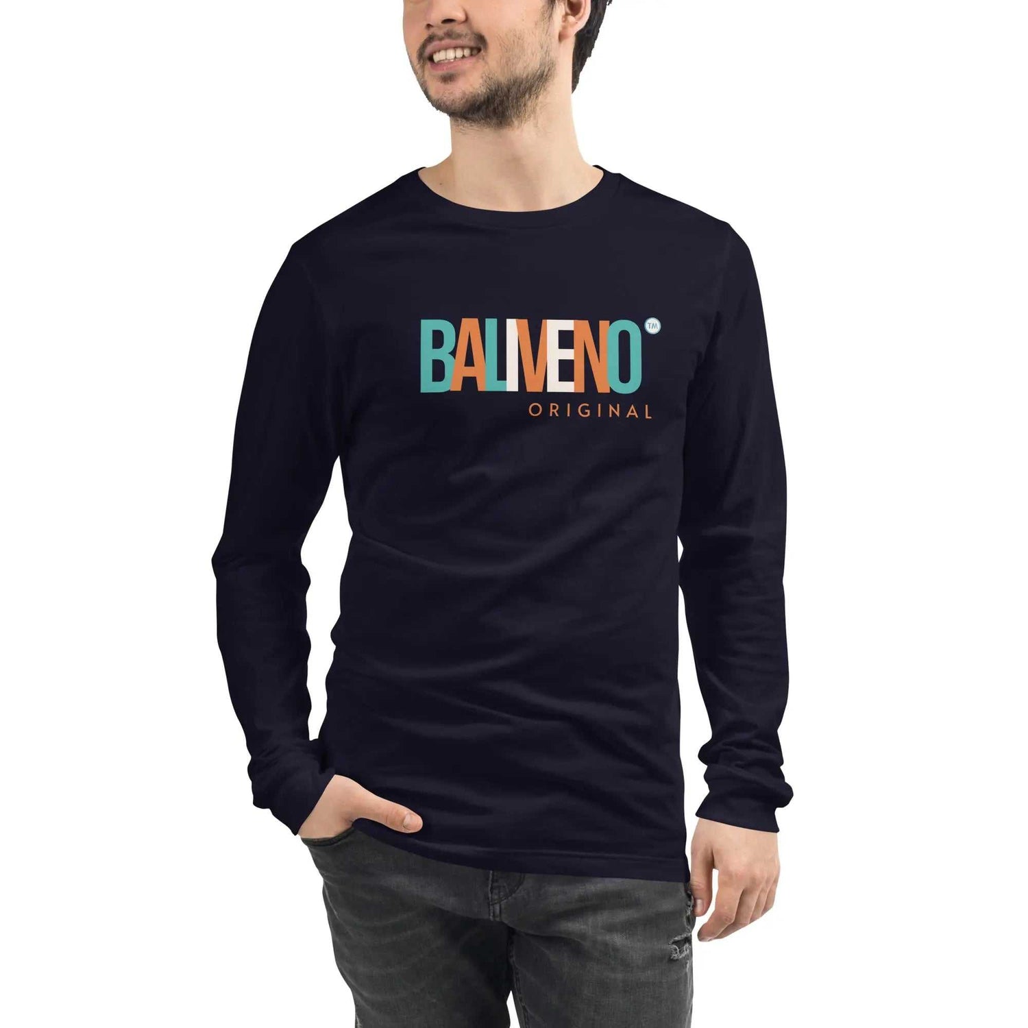 Baliveno Unisex Printed Cotton Long Sleeve TeeBaliveno Unisex Printed Cotton Long Sleeve TeeEnrich your wardrobe with a versatile long sleeve tee. For a casual look, combine it with your favorite jeans, and layer it with a button-up shirt, a zip-up hoodie, [Bal]