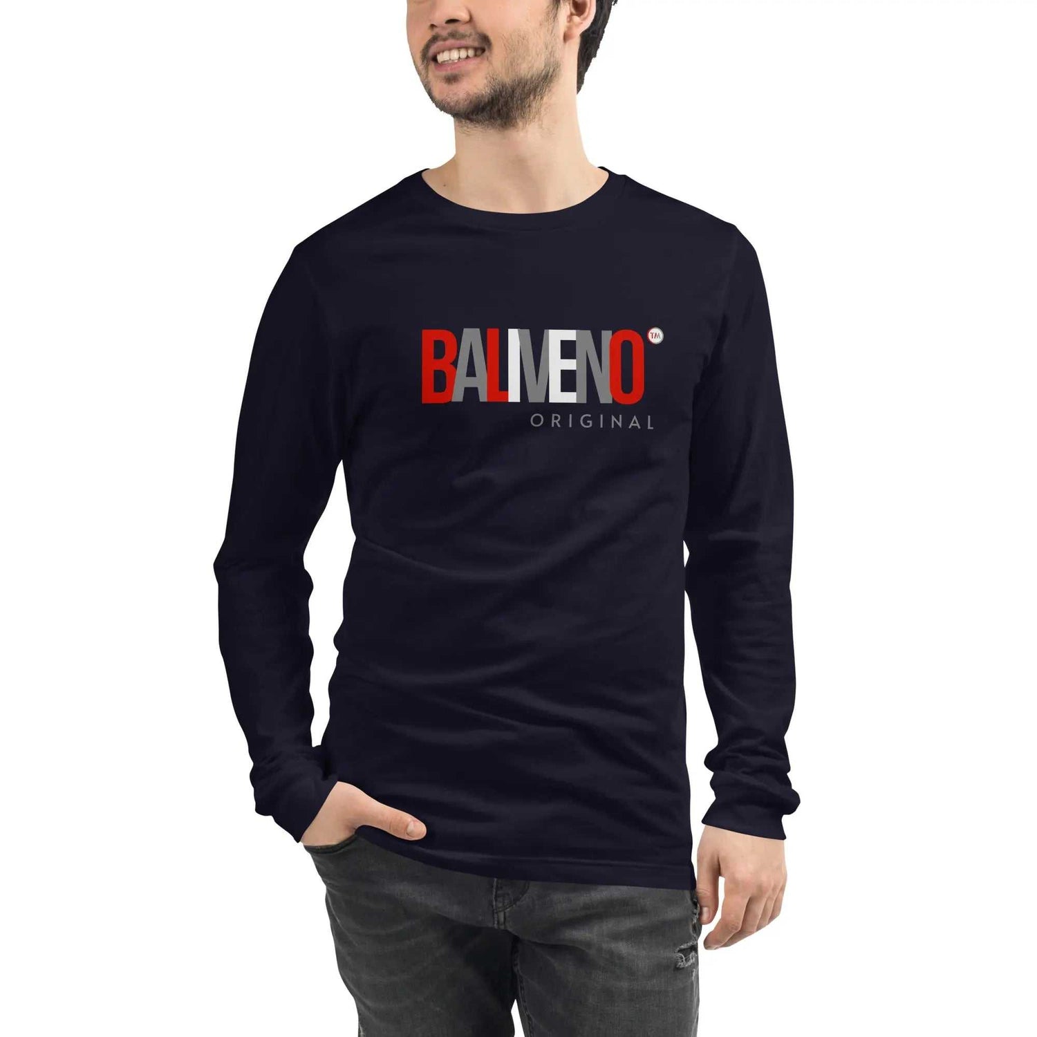 Baliveno Unisex Printed Cotton Long Sleeve TeeBaliveno Unisex Printed Cotton Long Sleeve TeeEnrich your wardrobe with a versatile long sleeve tee. For a casual look, combine it with your favorite jeans, and layer it with a button-up shirt, a zip-up hoodie, [Bal]