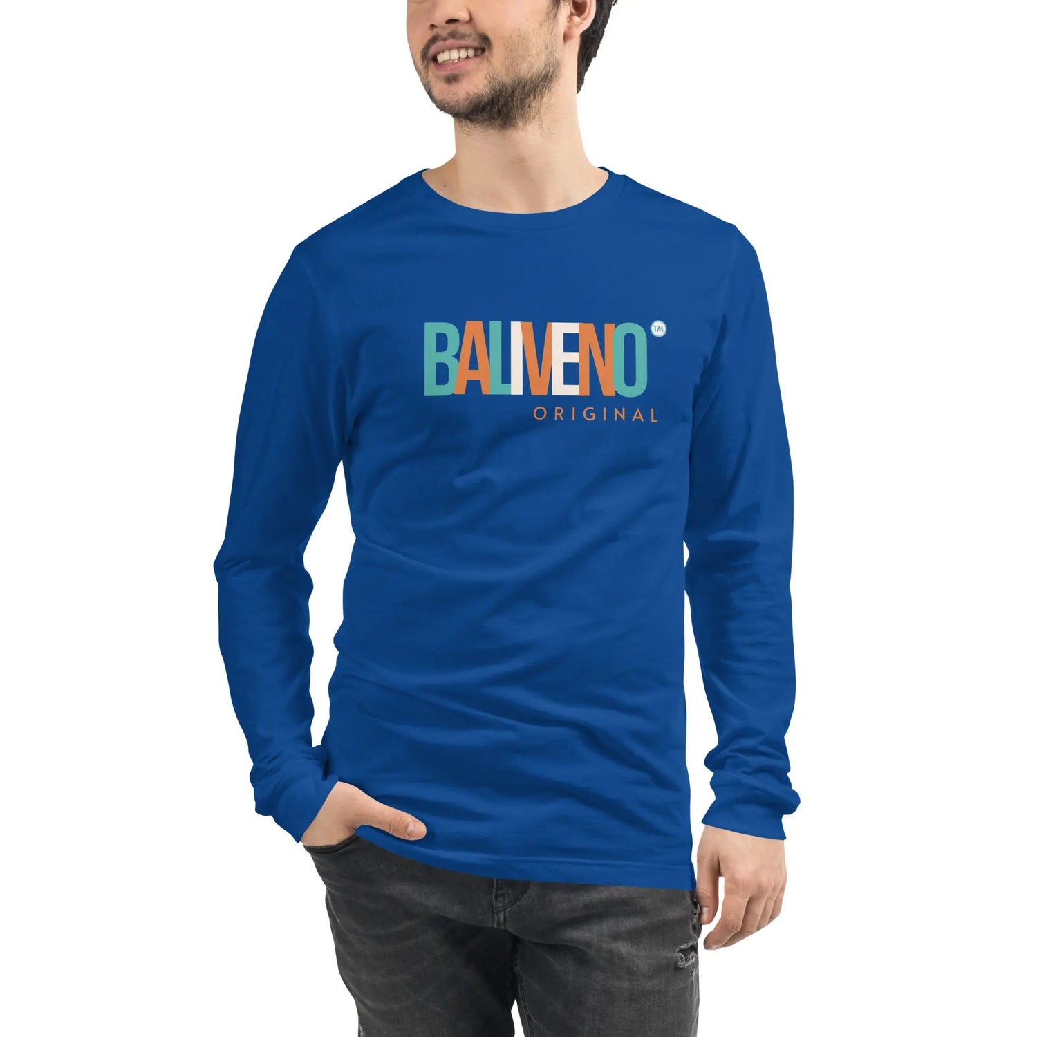 Baliveno Unisex Printed Cotton Long Sleeve TeeBaliveno Unisex Printed Cotton Long Sleeve TeeEnrich your wardrobe with a versatile long sleeve tee. For a casual look, combine it with your favorite jeans, and layer it with a button-up shirt, a zip-up hoodie, [Bal]