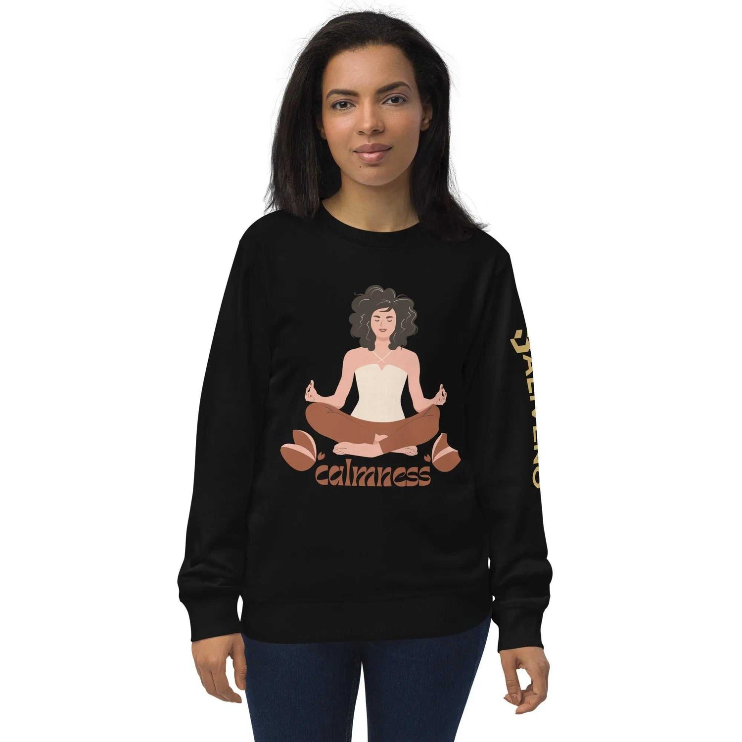 Calmness organicCalmness organic sweatshirtFind your zen in sustainable style with the Calmness Unisex Organic Cotton Recycled Crewneck Sweatshirt. This eco-friendly sweatshirt is crafted from soft organic an[Bal]