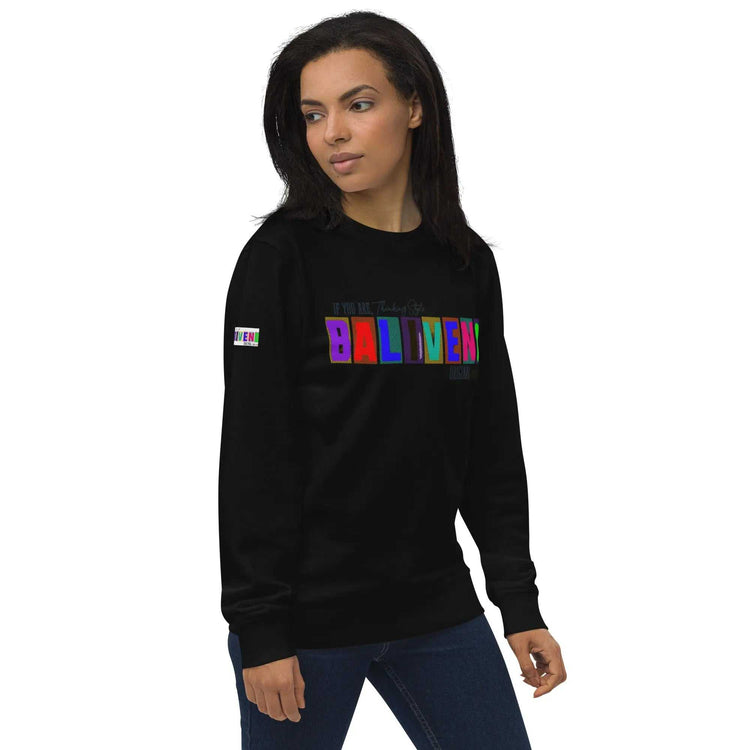 Baliveno Unisex organic sweatshirtBaliveno Unisex organic sweatshirtThe Unisex organic sweatshirt is made of organic and recycled materials, and feels soft and cozy to the touch. It has set-in sleeves, 2×2 rib at collar, and a self-f[Bal]