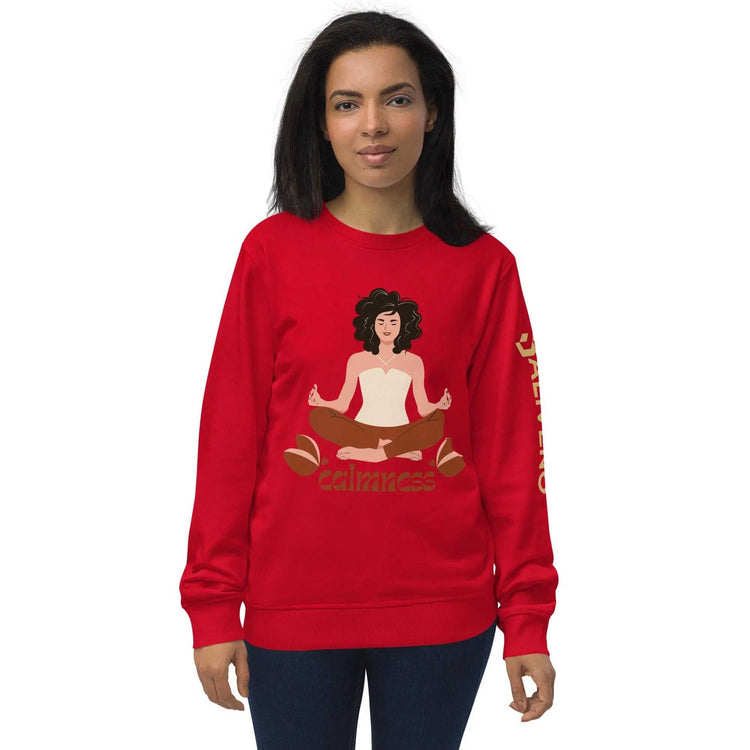 Calmness organicCalmness organic sweatshirtFind your zen in sustainable style with the Calmness Unisex Organic Cotton Recycled Crewneck Sweatshirt. This eco-friendly sweatshirt is crafted from soft organic an[Bal]