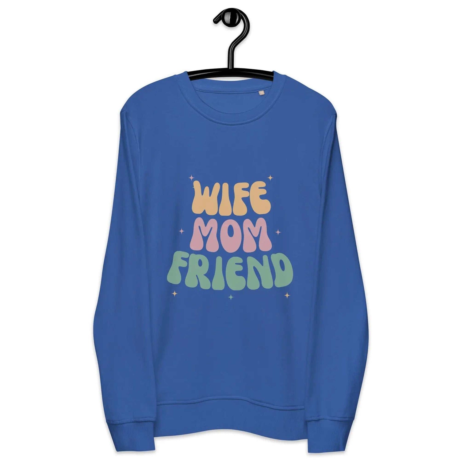 Wife Mom FriendWife Mom Friend SweatshirtIntroducing the Wife Mom Friend Sweatshirt, a cozy essential crafted from a blend of organic and recycled materials. This sweatshirt boasts a soft and inviting feel,[Bal]