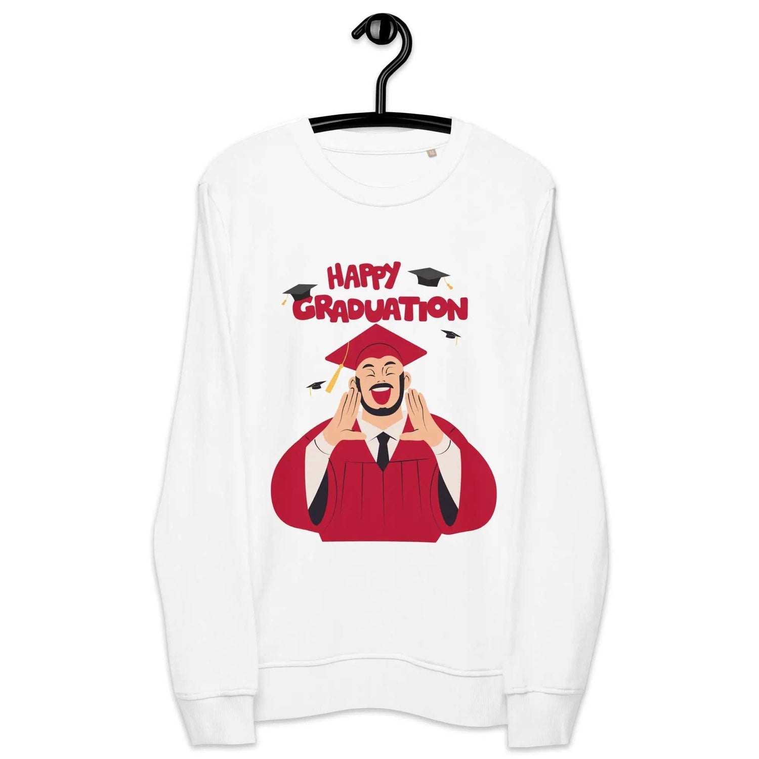 Happy Graduation SweatshirtHappy Graduation SweatshirtCelebrate the milestone of graduation in style with our Happy Graduation Sweatshirt.
Crafted with care from organic and recycled materials, this unisex sweatshirt is[Bal]