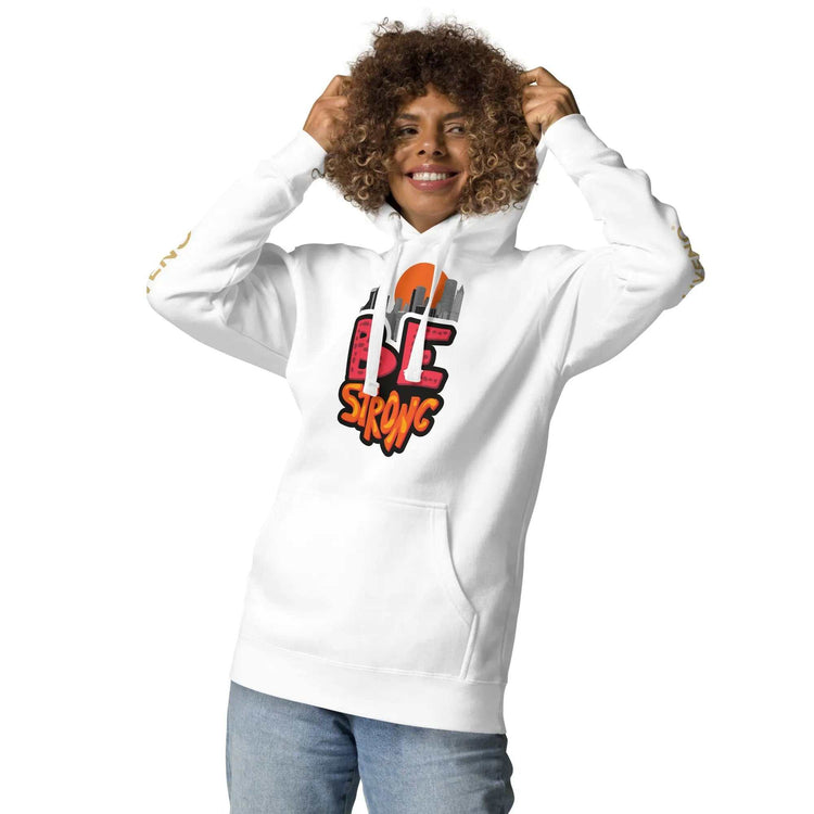 Be Strong HoodieBe Strong HoodieStay motivated and comfortable all year round in the soft Be Strong Cotton Poly Fleece Unisex Pullover Hoodie Sweatshirt. This cozy hooded pullover features an empow[Bal]