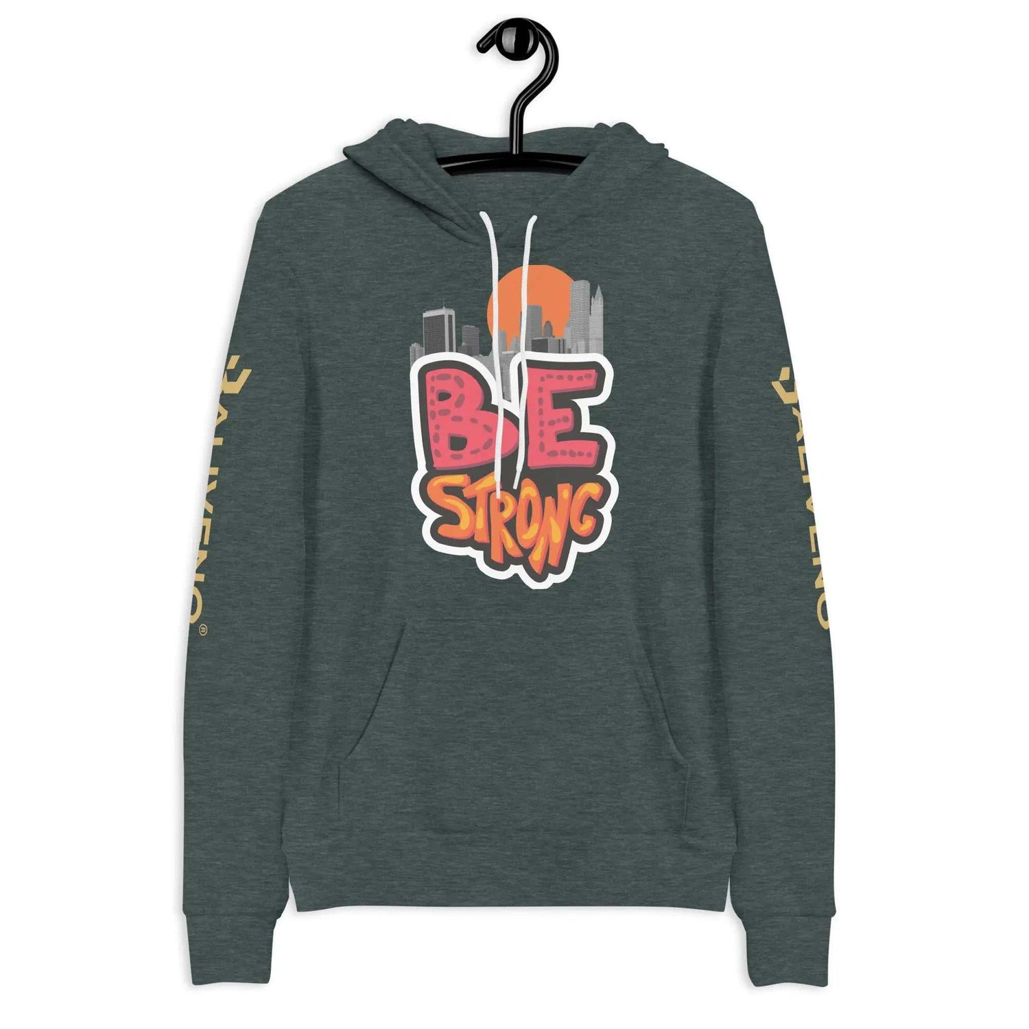 Be Strong hoodieBe Strong hoodieStay motivated and comfortable all year round in the soft Be Strong Cotton Poly Fleece Unisex Pullover Hoodie Sweatshirt. This cozy hooded pullover features an empow[Bal]