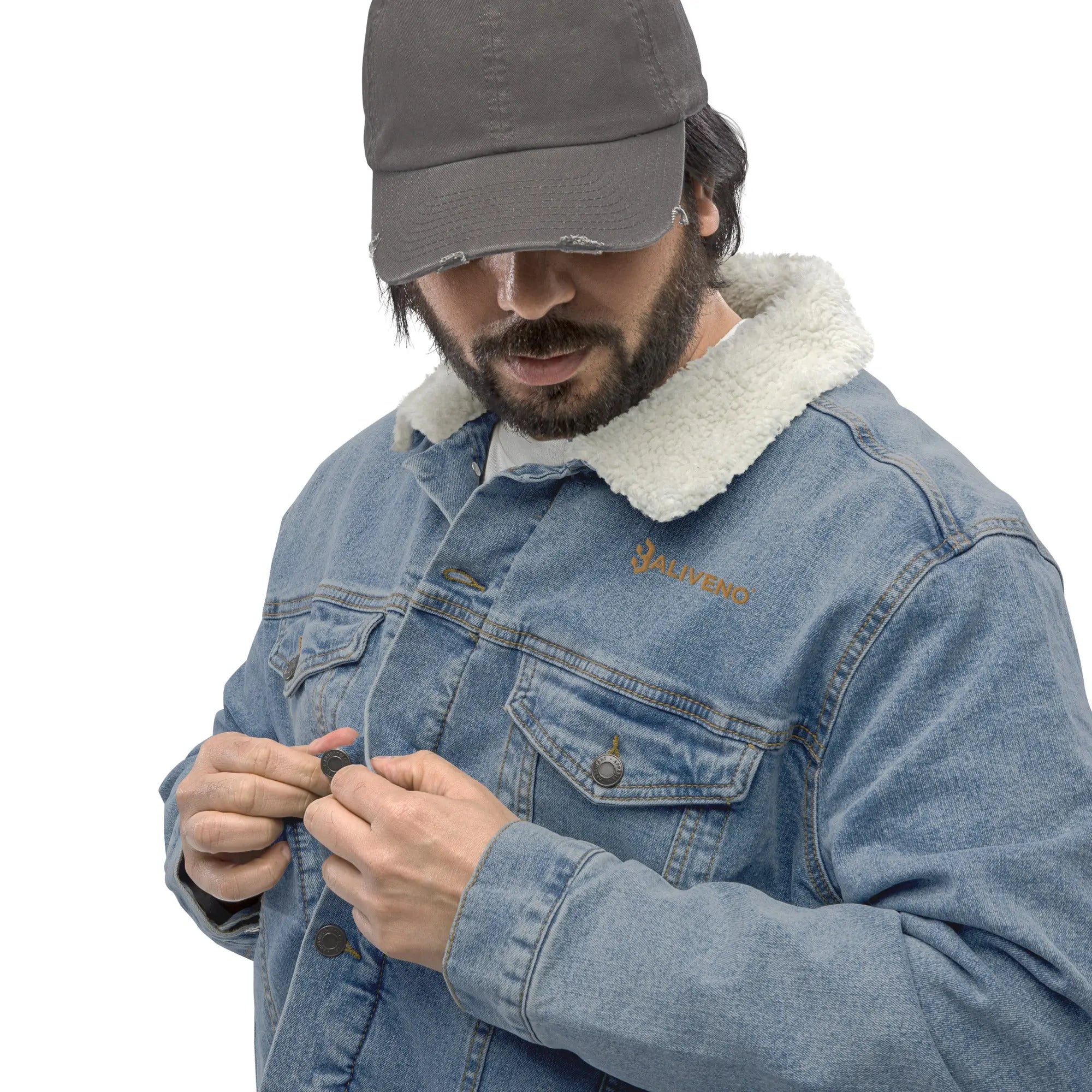 Unisex denim sherpa jacket - BALIVENO